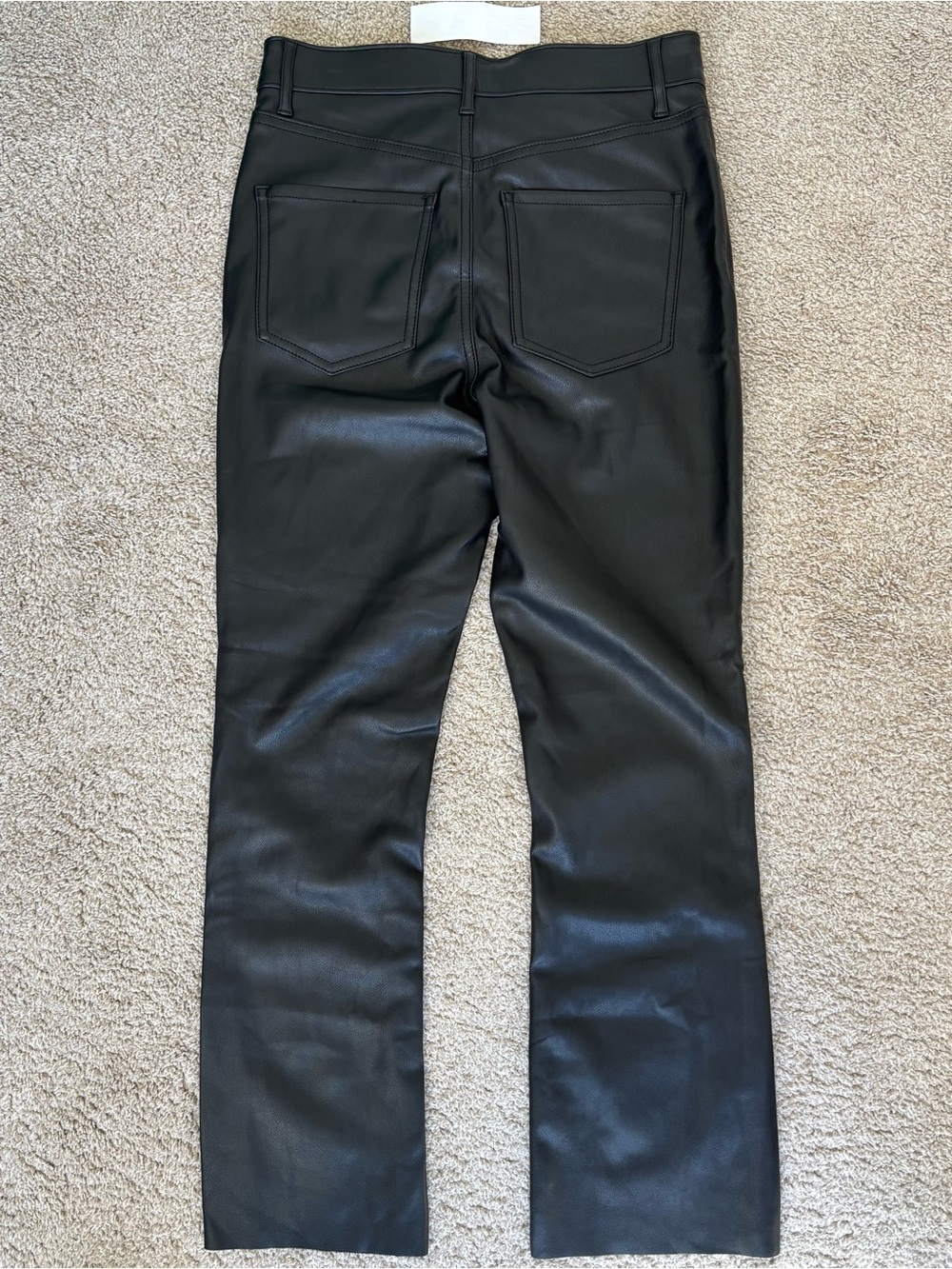 Minimalist Express Cropped Flare Faux Leather Pants 4R Black NWT Matrix - Picture 6 of 9